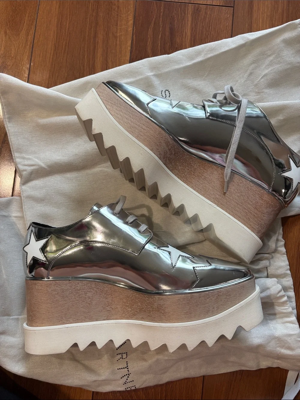 Stella McCartney Elyse Platforms, Size 39